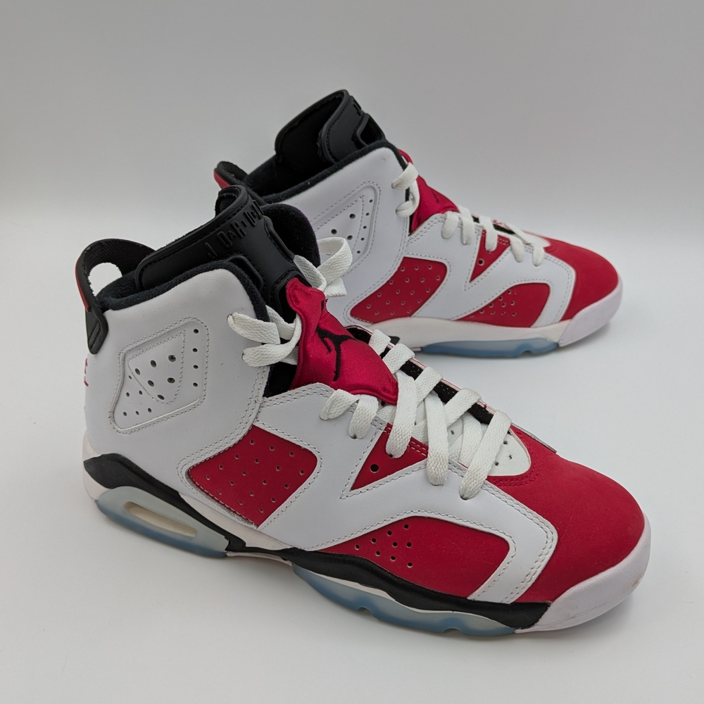 Nike Air Jordan 6 Retro "Carmine" Red & White Sneakers